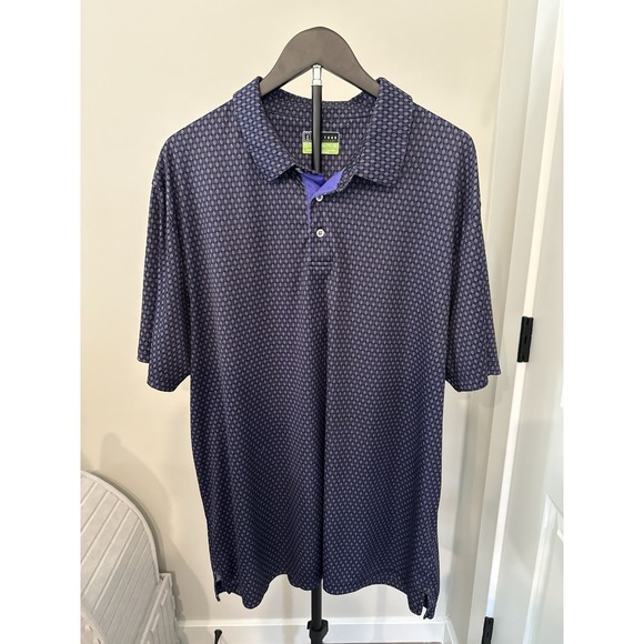 PGA Tour Other - PGA Tour Pro Series Golf Polo Shirt Mens XXL Purple Geometric Athletic Fit